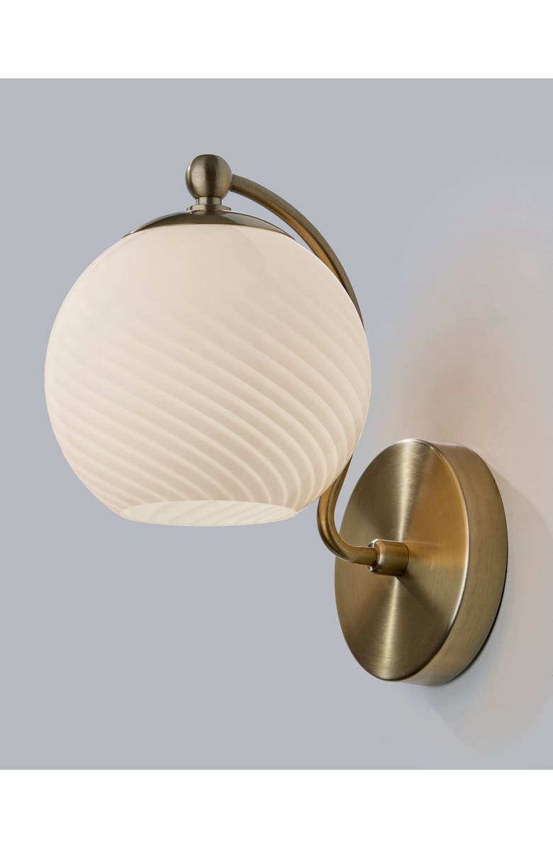 ADESSO LIGHTING Swirl Wall Light, Alternate, color, Antique Brass