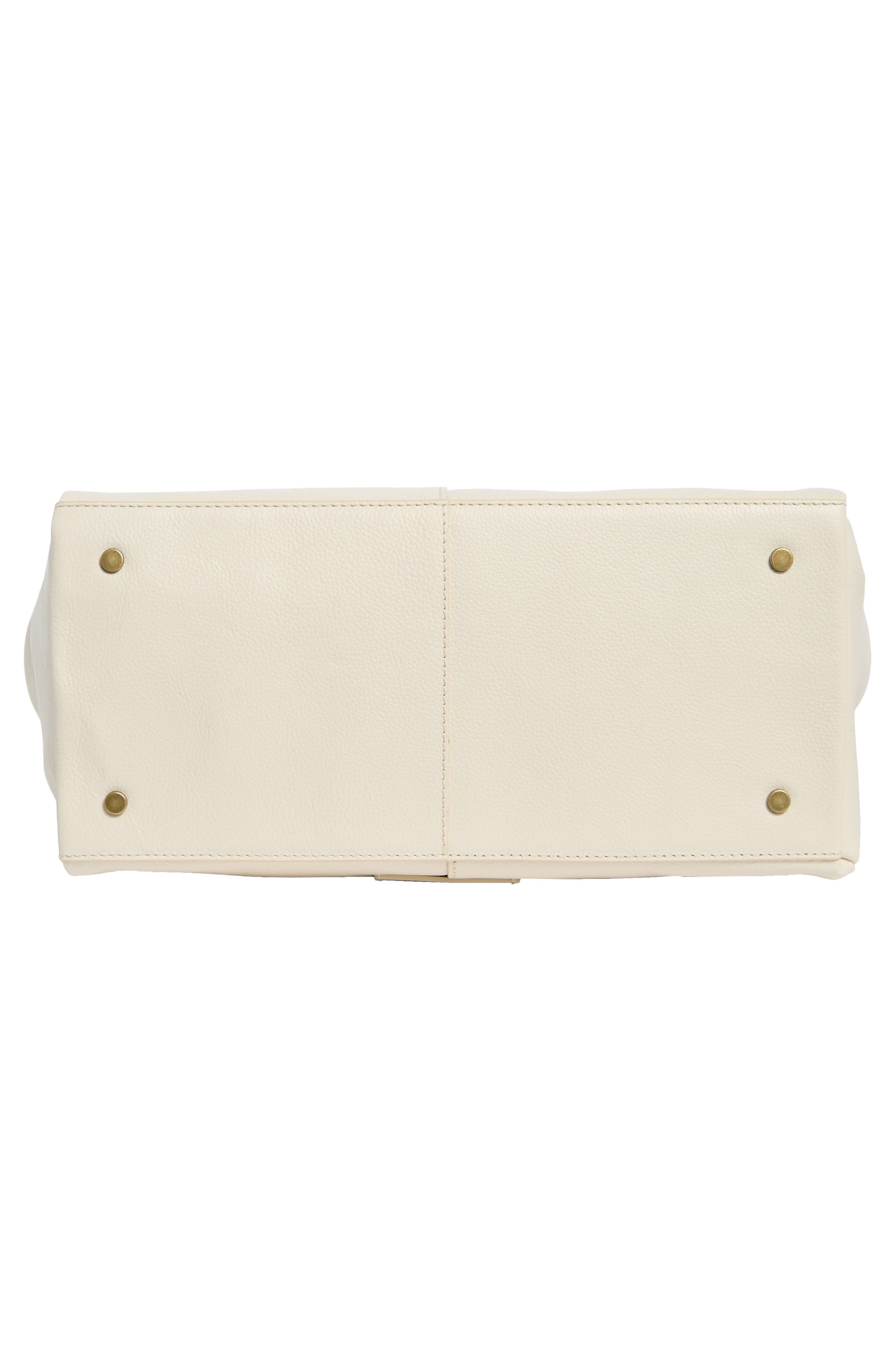 Sue Leather Shoulder Bag, Alternate, color, BONE COW PDM