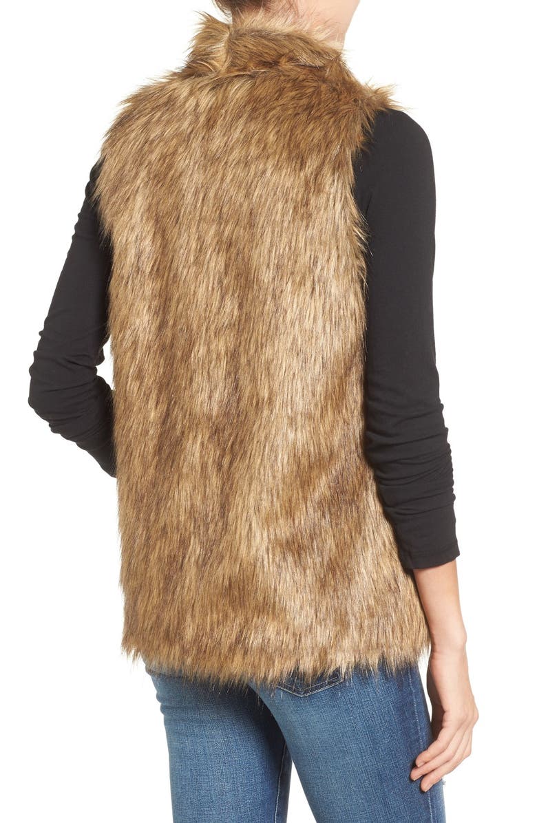 Hinge Faux Fur Vest, Alternate, color,