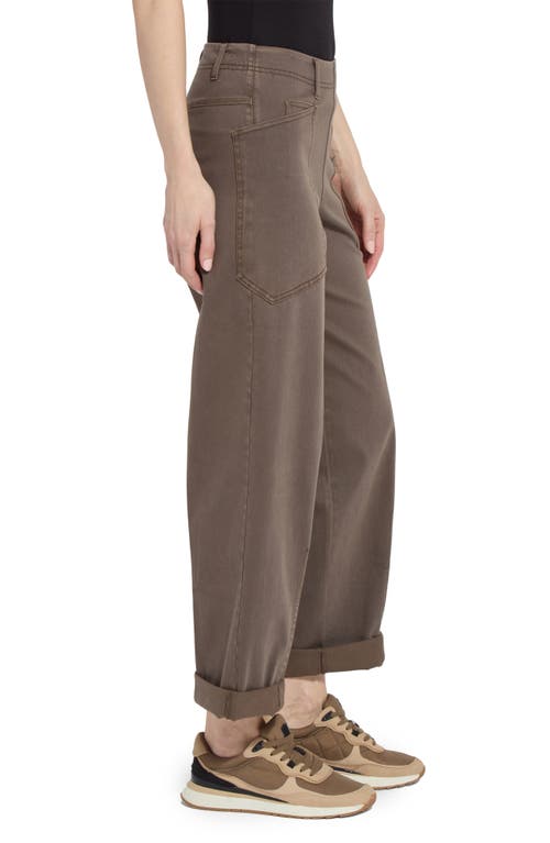Lyssé Penelope Curved Cuffed Denim Curvy In Brown