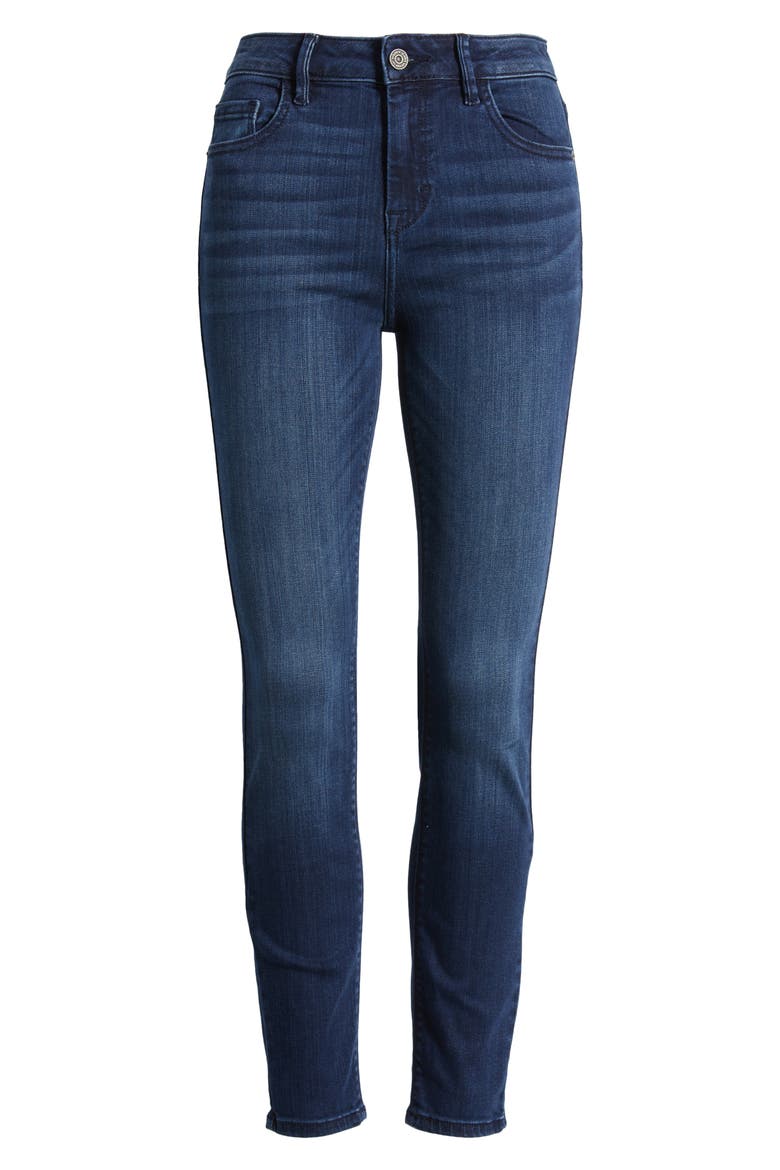 Clean Low Rise Skinny Jeans, Alternate, color, DK WASH