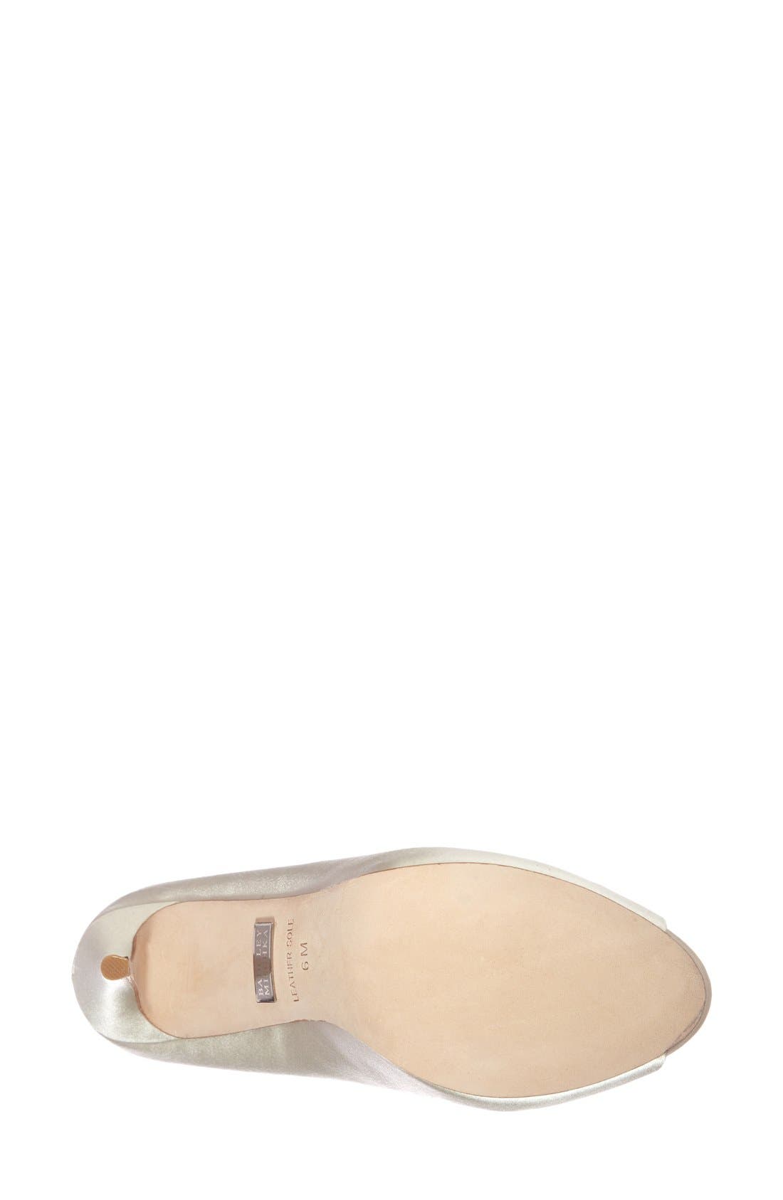 Badgley Mischka Collection Badgley Mischka 'Jeannie' Crystal Trim Open Toe Pump, Alternate, color, 