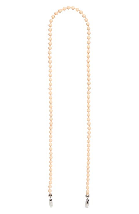 Wood Beaded Crossbody Strap