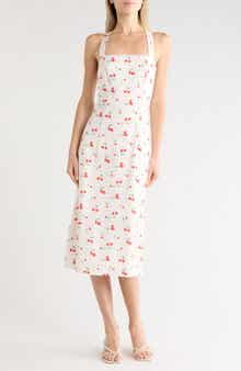 WEST K Scallop Trim Midi Dress