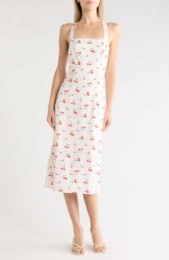 Scallop Trim Midi Dress