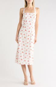 WEST K Scallop Trim Midi Dress