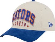 New Era Men's New Era Royal/Cream Florida Gators Arch Two-Tone Corduroy 9FORTY A-Frame Adjustable Hat