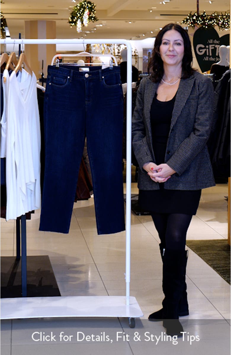 Reese Fab Ab Raw Hem Ankle Slim Straight Leg Jeans, sales video thumbnail