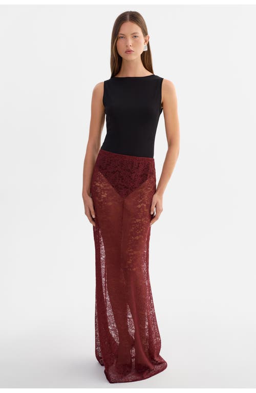 Lamarque Ren | Lace Maxi Skirt In Brown