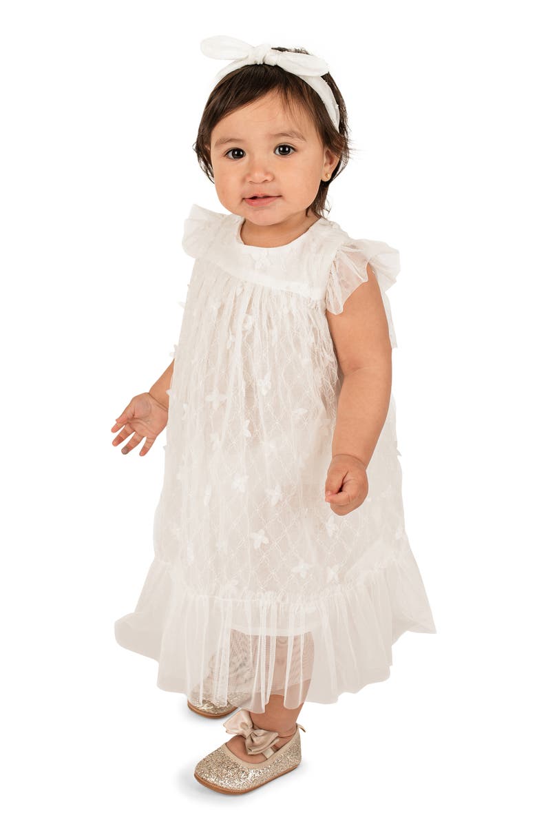 Popatu Kids' 3D Floral Appliqué Tulle Dress, Main, color, 