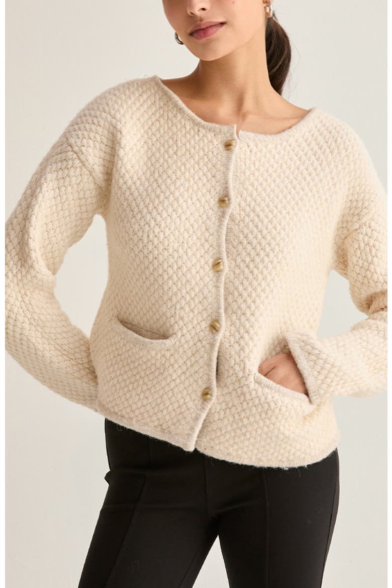 Boucle Knit Jacket, Main, color, Cream