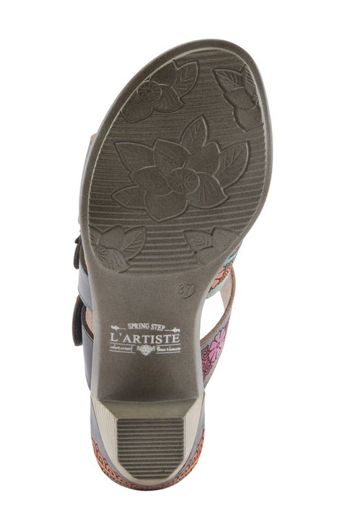 L'artiste By Spring Step Alexi Slide Sandal In Grey Multi