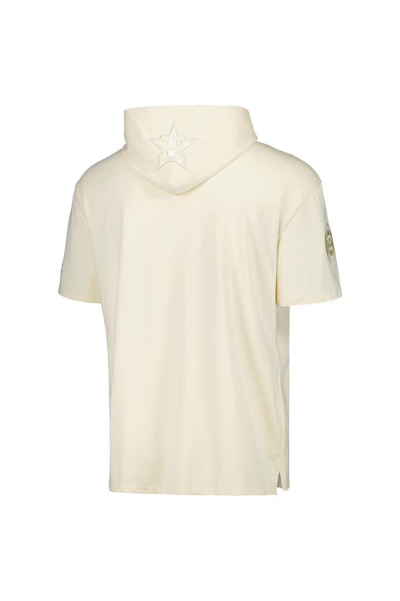 Men's Pro Standard Cream Houston Astros Neutral Short Sleeve Hoodie T-Shirt, Alternate, color, Cream