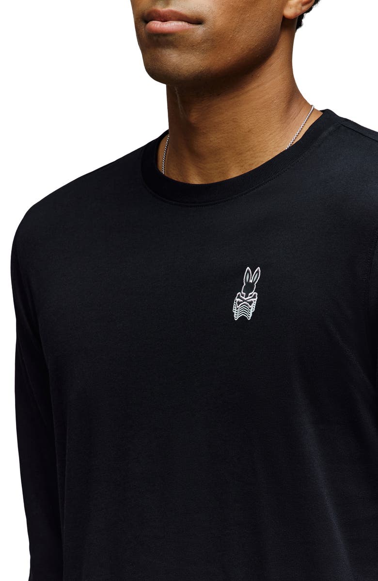 Psycho Bunny Johnny Long Sleeve Embroidered Pima Cotton Graphic T-Shirt, Alternate, color, 