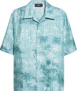 AMIRI Chateau Sketch Silk Camp Shirt