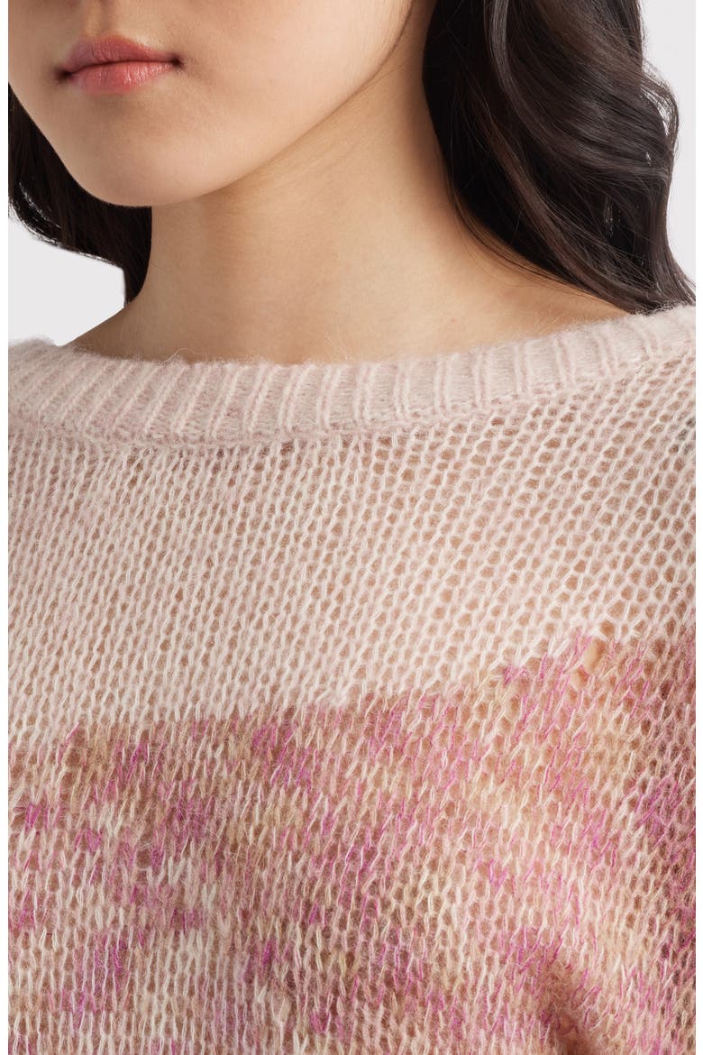 Fargovia Cutout Sweater, Alternate, color, PINK OMBRE