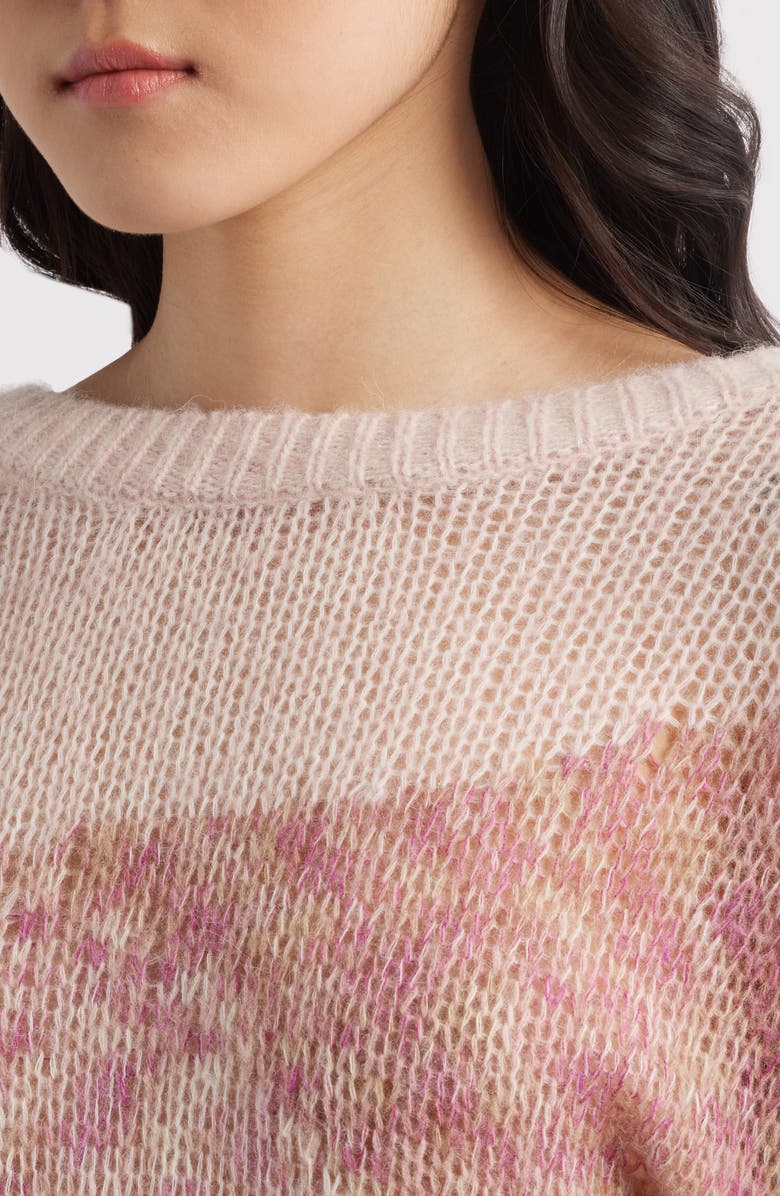 BOSS Orange Fargovia Cutout Sweater, Alternate, color, Pink Ombre