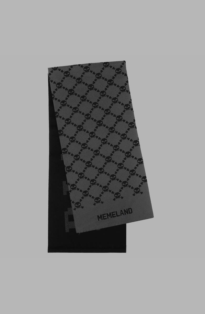 Blvck Paris Blvck x Memeland Scarf, Alternate, color, Black