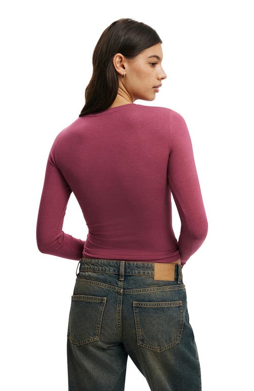 Cotton On All Day Crew Long Sleeve In Pink