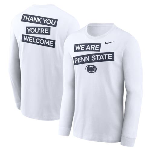 Nike White Penn State Nittany Lions Two-hit Classic Location Long Sleeve T-shirt