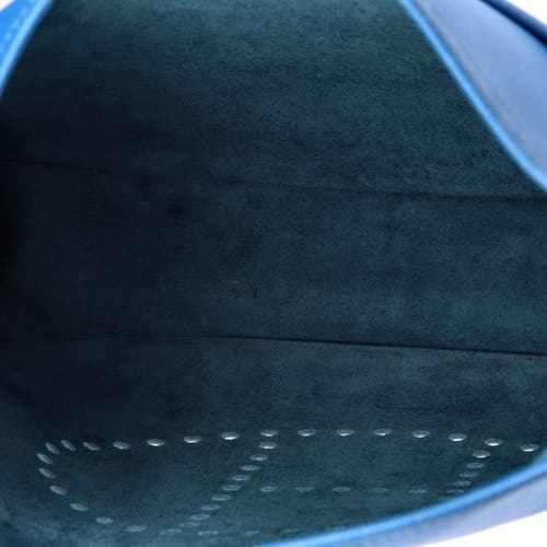 Pre-owned Hermes Hermes Evelyne Bag Gen Iii Epsom Pm In Blue