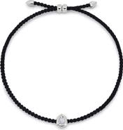Monica Vinader Pear Set Lab Grown Diamond Cord Bracelet