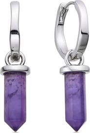 EYE CANDY LOS ANGELES Quartz Huggie Hoop Earrings