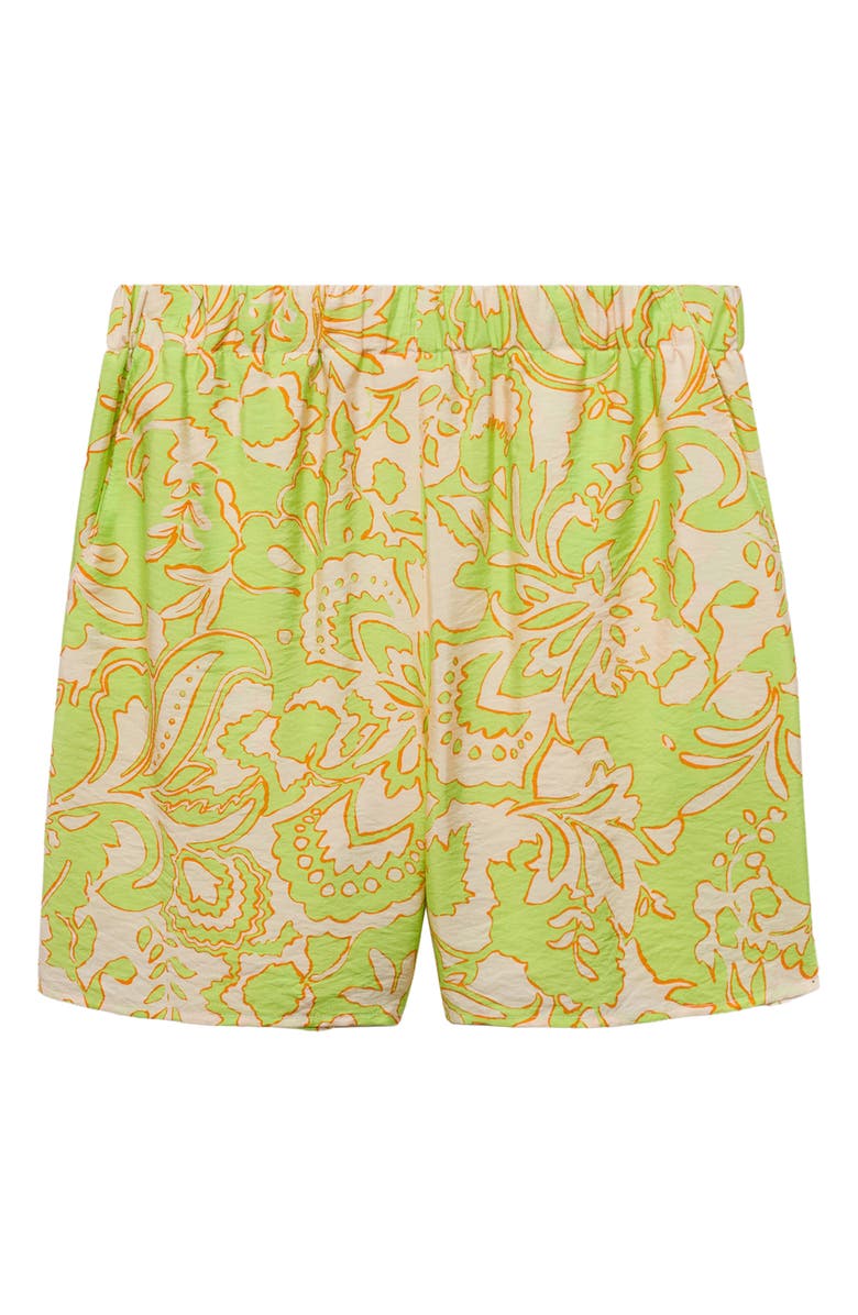 MANGO Floral Print Fluid Pants, Alternate, color, 