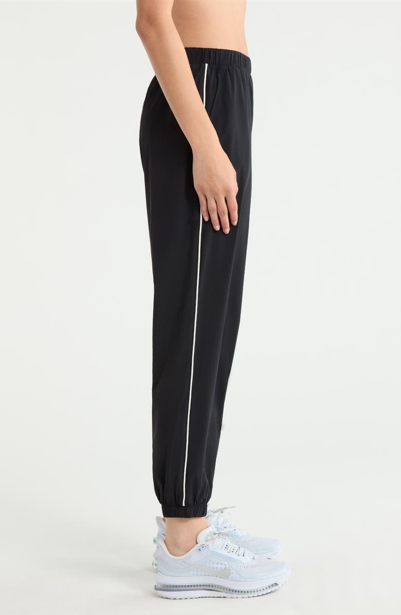 SPLITS59 Megan Stretch Nylon Joggers, Alternate, color, Black/ Creme