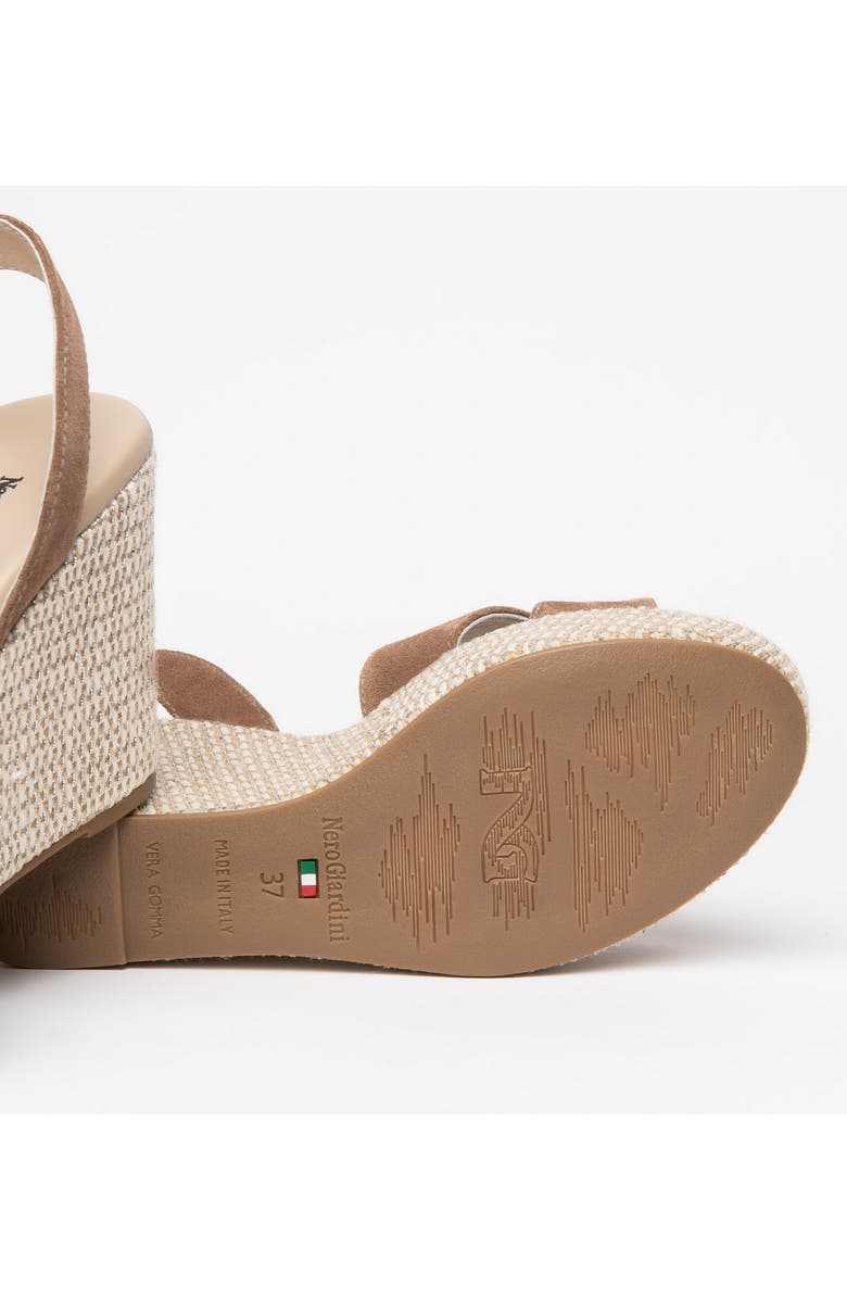 NeroGiardini Slingback Platform Wedge Sandal, Alternate, color, Whiskey