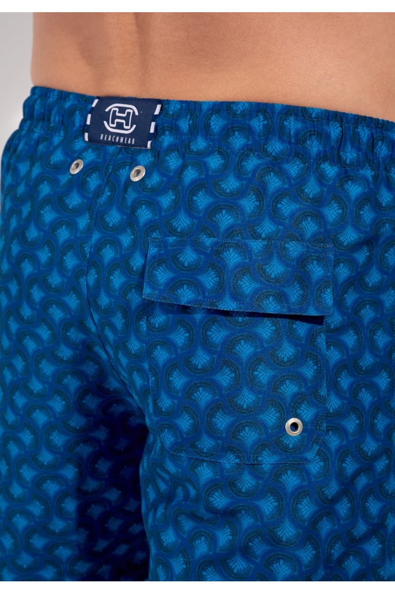 Trinacria Beach Boxer, Alternate, color, Navy Print