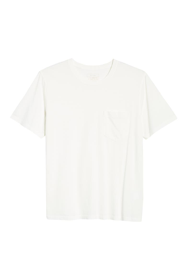 Washed Organic Cotton Pocket T-Shirt, Alternate, color, WHITE