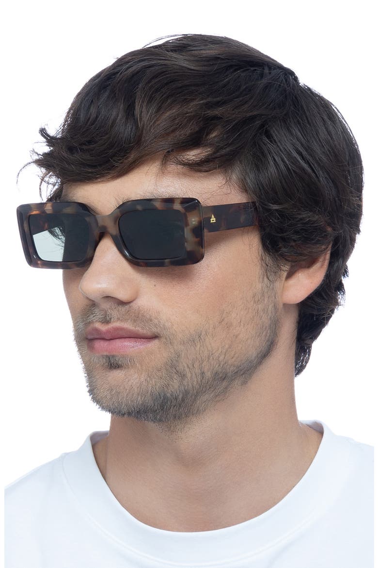 Parallax 50mm Rectangular Sunglasses, Alternate, color, DARK TORT