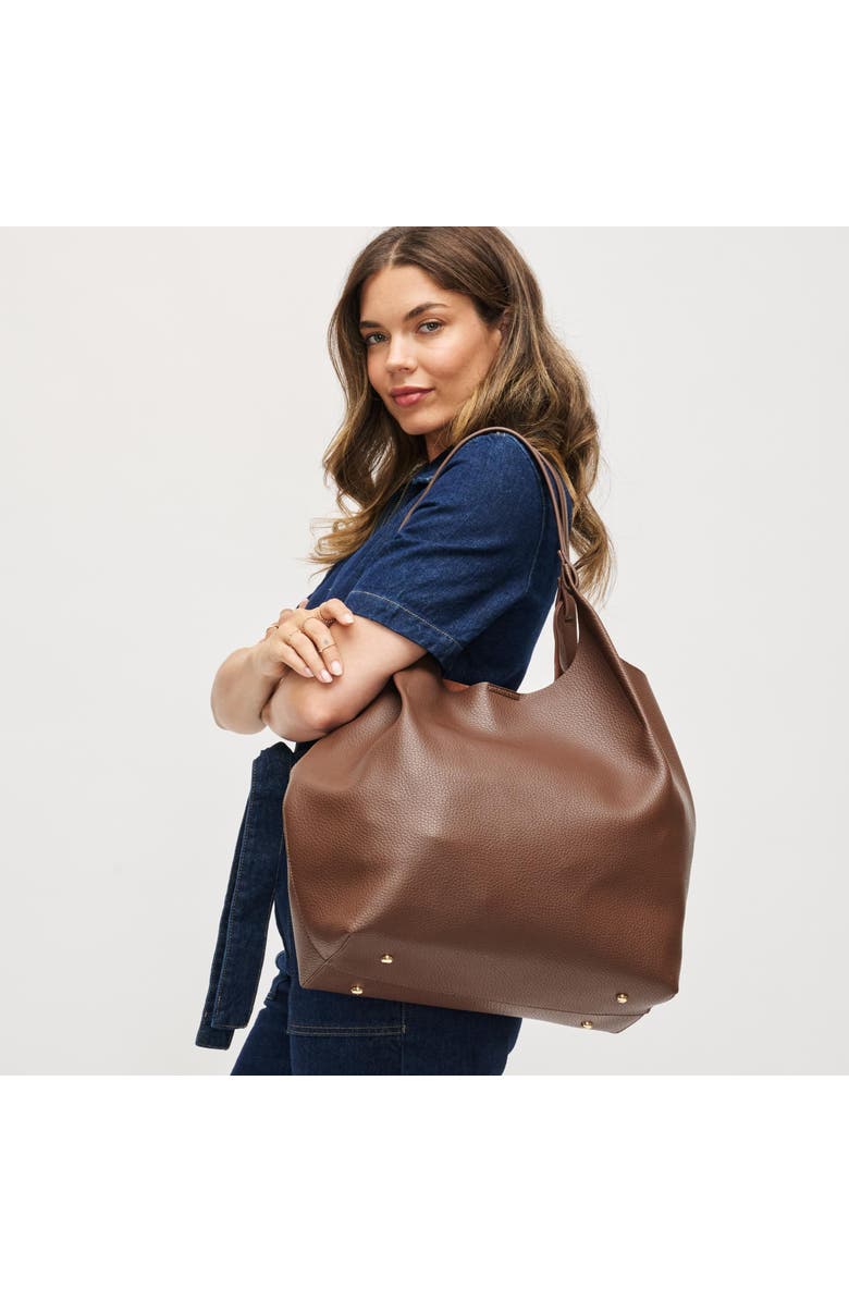 URBAN EXPRESSIONS HANDBAGS Maeve Tote, Alternate, color, Chocolate
