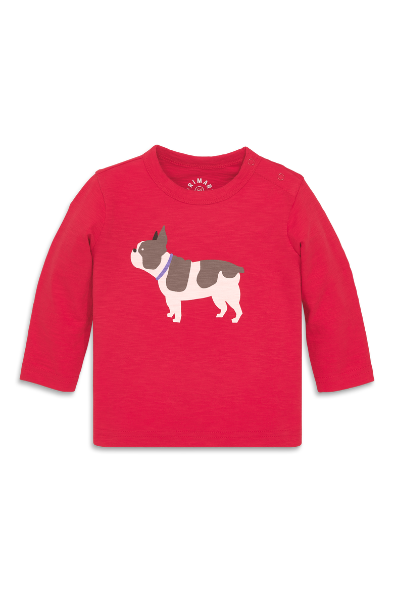 Baby Long Sleeve Frenchie Tee, Main, color, Lollipop Frenchie