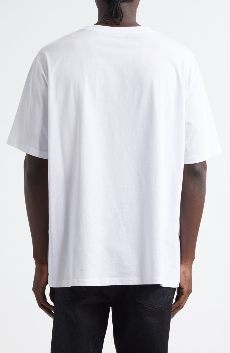 Balmain Planet Logo Graphic T-Shirt, Alternate, color, White