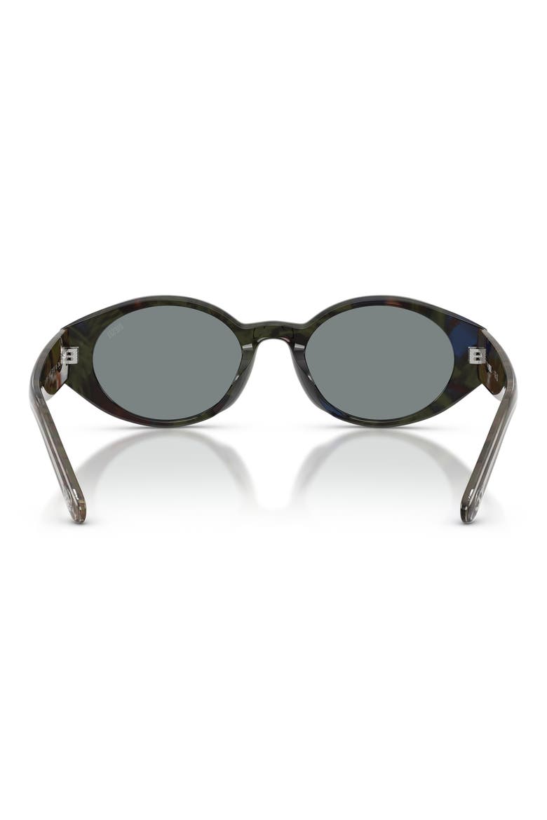 52mm Oval Sunglasses, Alternate, color, GREEN HAVANA / GREY