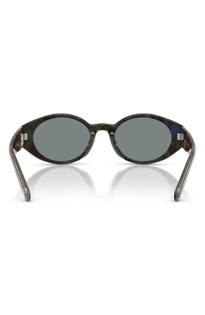 DIESEL<sup>®</sup> 52mm Oval Sunglasses, Alternate, color, Green Havana / Grey