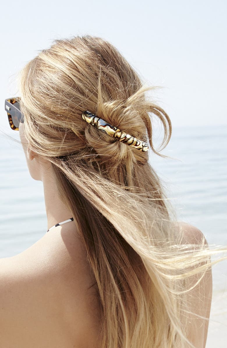 Ficcare 'Ficcarissimo' Hair Clip, Alternate, color, Silver Matte