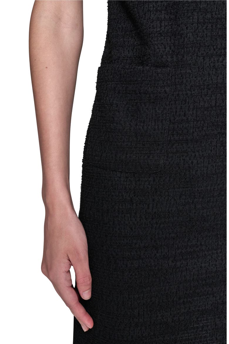 Embellished Tweed Knit Sheath Dress, Alternate, color, BLACK