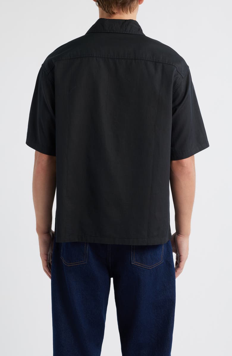 Dickies Lynville Short Sleeve Lyocell & Cotton Button-Up Shirt, Alternate, color, Black