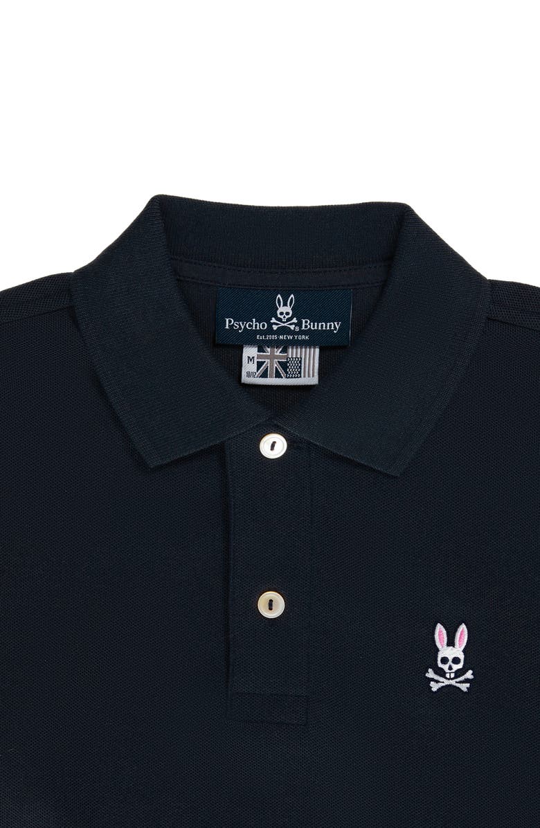 Psycho Bunny Kids' Classic Pima Cotton Piqué Polo, Alternate, color, Navy