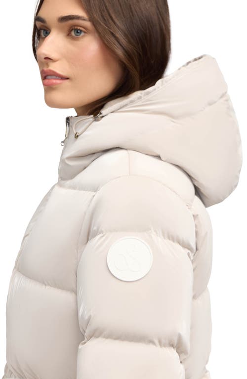 Scotch & Soda Enola Water Repellent Channel Quilted Down Jacket In Neutral