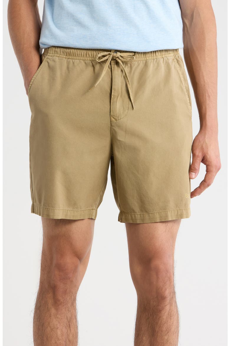 Relaxed Fit Cotton Oxford Cloth Drawstring Chino Shorts, Main, color, WASHED STONE