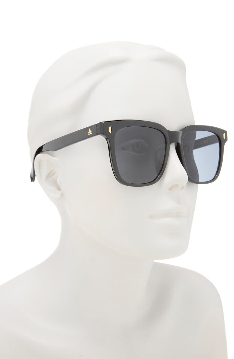 AIRE Luna 54mm Square Sunglasses, Alternate, color, Black / Smoke Mono
