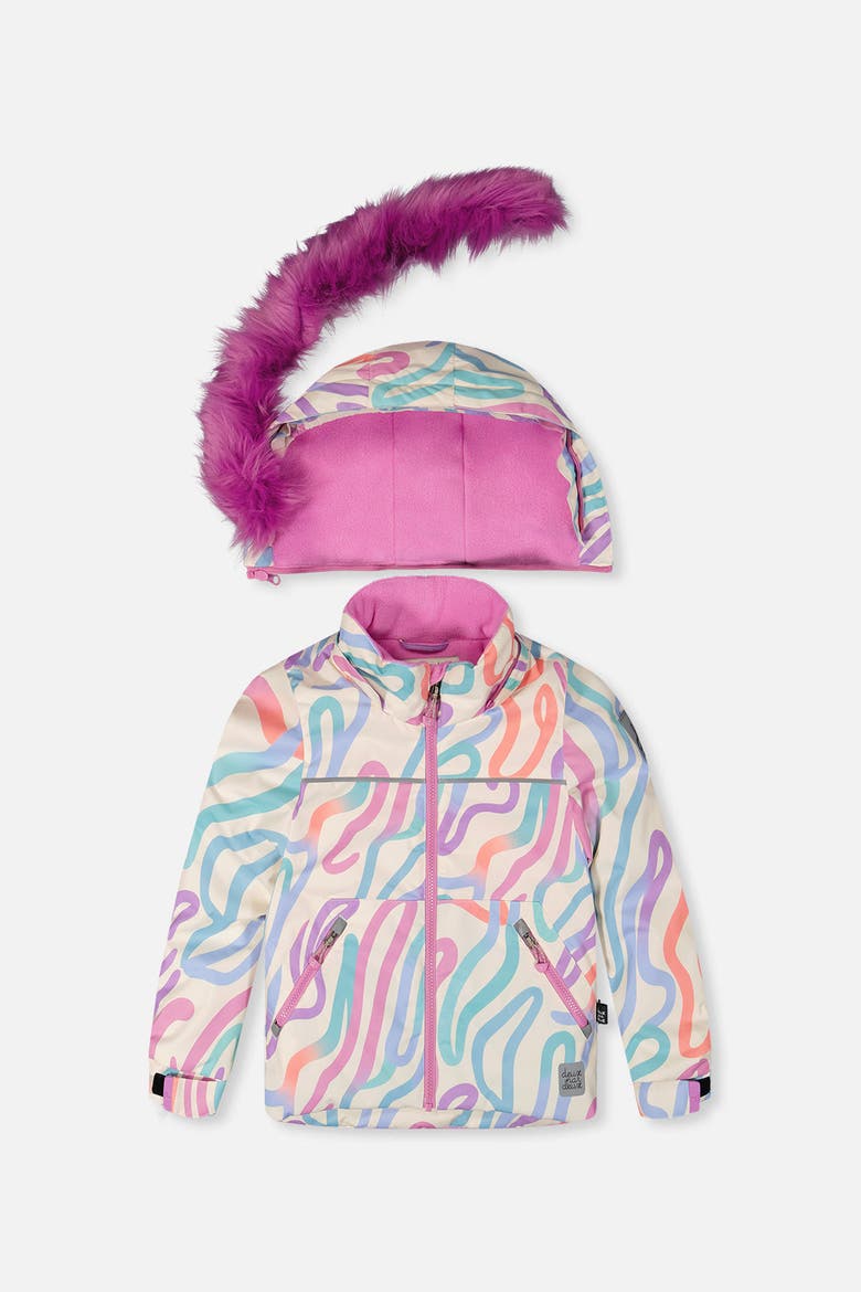 Discover Line Jacket Snow Pants Two Piece Snowsuit, Alternate, color, Multicolored Line Print