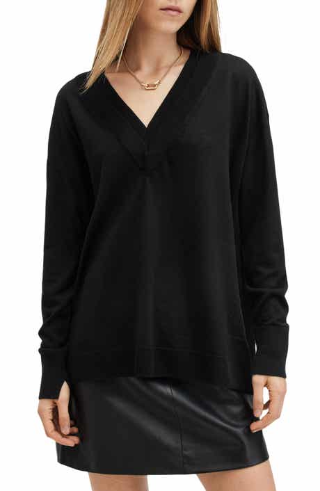 AllSaints Bern V-Neck Wool Sweater