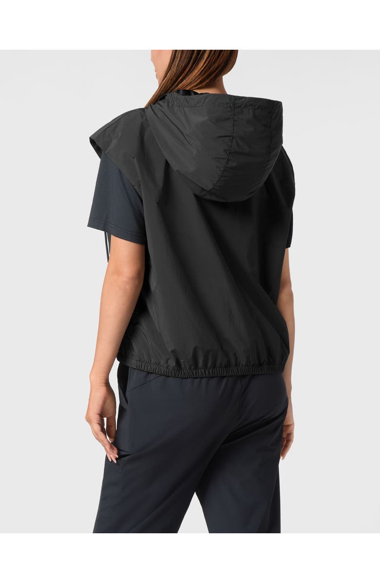 PLEIN SPORT Hooded Zipped Vest With Pockets Women, Alternate, color, Black