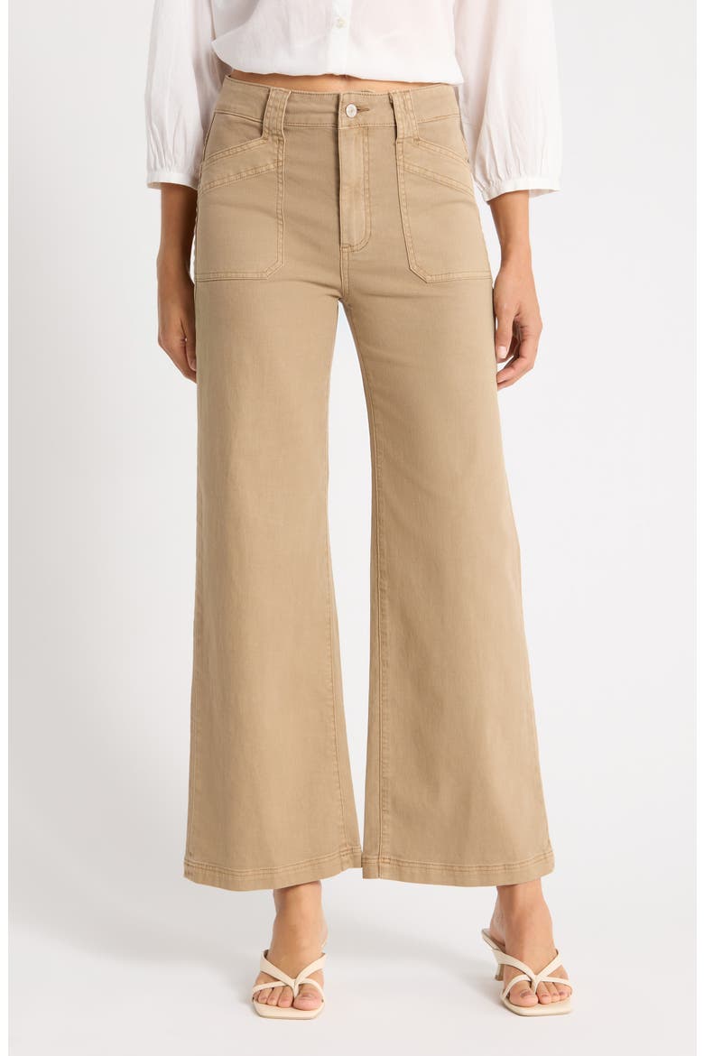 Ari High Waist Wide Leg Utility Pants, Main, color, VINTAGE BEECHWOOD