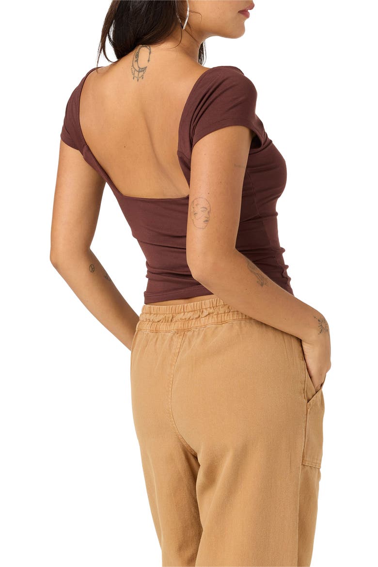 Alyssa Solid Knit Top, Alternate, color, CHOCOLATE